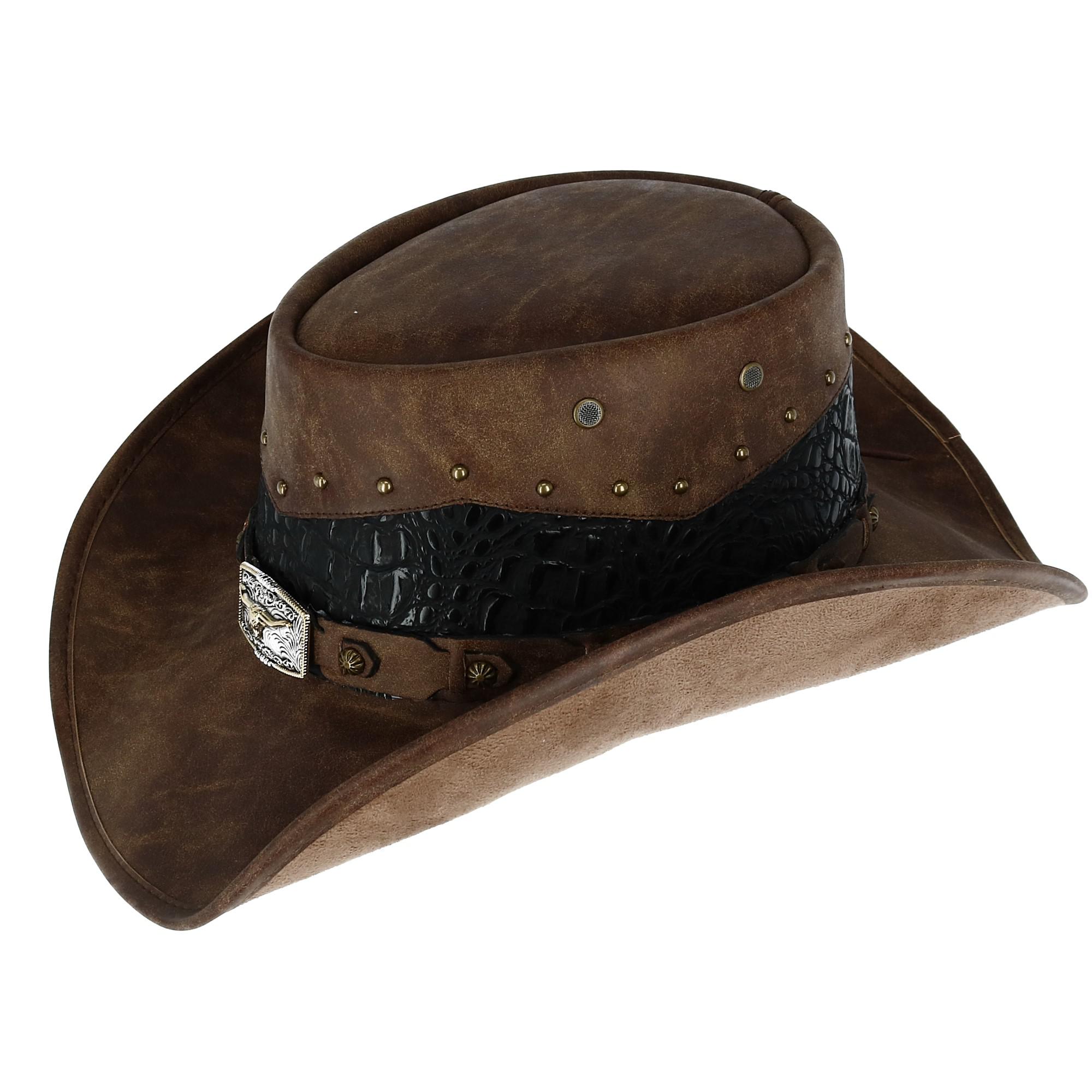 leather western hat