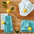 thumbnail image 2 of KitchenAid Albany Machine Wash Aqua/White Solid, Stripe 90% Cotton, 10% Polyester Kitchen Towel, 2 of 4