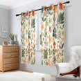 thumbnail image 2 of Yayeee Window Curtains Set of 2 for Living Room Light Filtering 63"x42", Leaves Pattern, 2 of 7