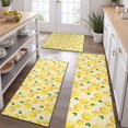 thumbnail image 2 of Yellow Lemon Fruit Leaves Beige Pattern Kitchen Rugs Sets Of 3,Kitchen Runner Rugs Non Skid Washable,Decorative Kitchen Floor Mats for Kitchen,Sink,Laundry,17"x30"+ 17"x47" + 17"x59", 2 of 6
