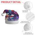 thumbnail image 4 of KLL Christmas Hats for Adults Plush Watercolor Butterfly Guinea Pig Print Santa Hat Xmas Fluffy Santa Claus Hat for Women Men, 4 of 6