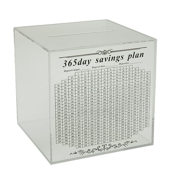 Threns Acrylic Piggy Bank Clear Money Saving Box Enduring Money Box for Adults Kids Cash Saving,Must Break to Open