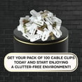thumbnail image 6 of SatelliteSale Dual Siamiese Screw White Clips for Ethernet Internet Telephone Cable TV Wire Cable Management 100 Pcs, 6 of 6