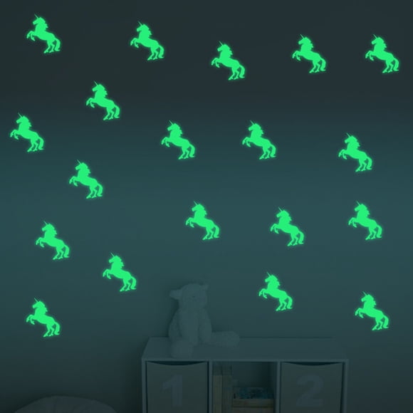 QUMIIRITY Stickers De Pared Autoadhesivos Con De Unicornio Luminiscente Para Hogar