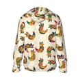 thumbnail image 3 of Balery Boho Chicken Men's Women's UPF 50+ Sun Protection Lightweight Hoodie Performance Long Sleeve Shirt for Fishing Running-, 3 of 9