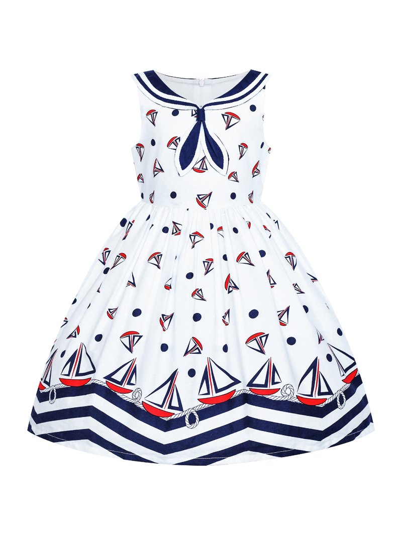 skater dress white Plus Size Classic Stripe Skater Dress