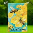 thumbnail image 5 of Spring Bee Welcome Garden Flag, Watercolor Yellow Floral Yard Flag, Double Sided Outdoor Decor for Patio Lawn, 28x40in, 5 of 6