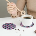 thumbnail image 3 of Leather Coasters with Heat-resistant for Drinks, Hawaiian Style Square -标题2 Round Shape, 3 of 5