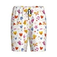 thumbnail image 4 of Wukai Cartoon Birds & Flowers Men’s Short Pajama Pants With Pockets Soft Sleep Pj Shorts for Men-, 4 of 6