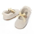 thumbnail image 5 of URMAGIC Infant Girls Leather Bows Design Soft Round Toe Princess Dress Mary Jane Flat Shoes, 5 of 10