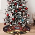 thumbnail image 5 of Sikiie Casino King And Playing Cards 30-48 inches {designName} Print Christmas Tree Skirt Snowman Xmas Tree Skirt with Edge Christmas Decorations for Holiday Party-36", 5 of 7