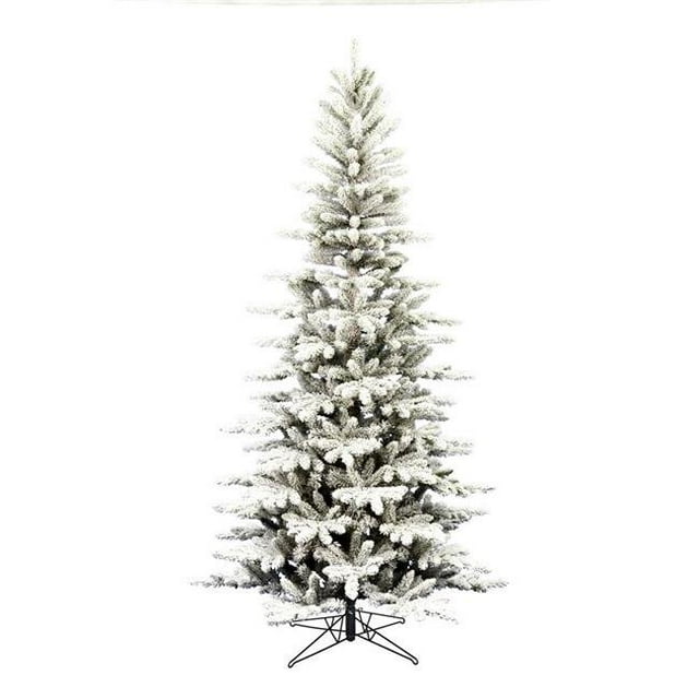 Vickerman G196045 4.5 ft. x 34 in. Flocked Stratton Pine Artificial Christmas Tree with 361 PVC Tipss