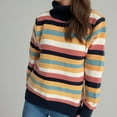 thumbnail image 5 of Womens Turtleneck Sweaters Colorblock Long Sleeve Tunic Pullover Knit Tops Warm Fall Winter Shirts, 5 of 7