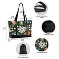 thumbnail image 2 of FORMRS Canvas Laptop Tote Bag for Women with 15.6" Computer Compartments Shoulder Handbag, Blue Geometric Flowers, 2 of 7