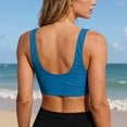 thumbnail image 5 of Bikini Tops for Women Twist Front V Neck Push Up Padded Swimsuit Top Bathing Suit Tops, 5 of 7