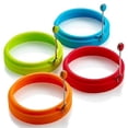 thumbnail image 1 of New Silicone Egg Ring, Egg Rings Non Stick, Egg Cooking Rings, Perfect Fried Egg Mold or Pancake Rings (4Pcs), 1 of 7