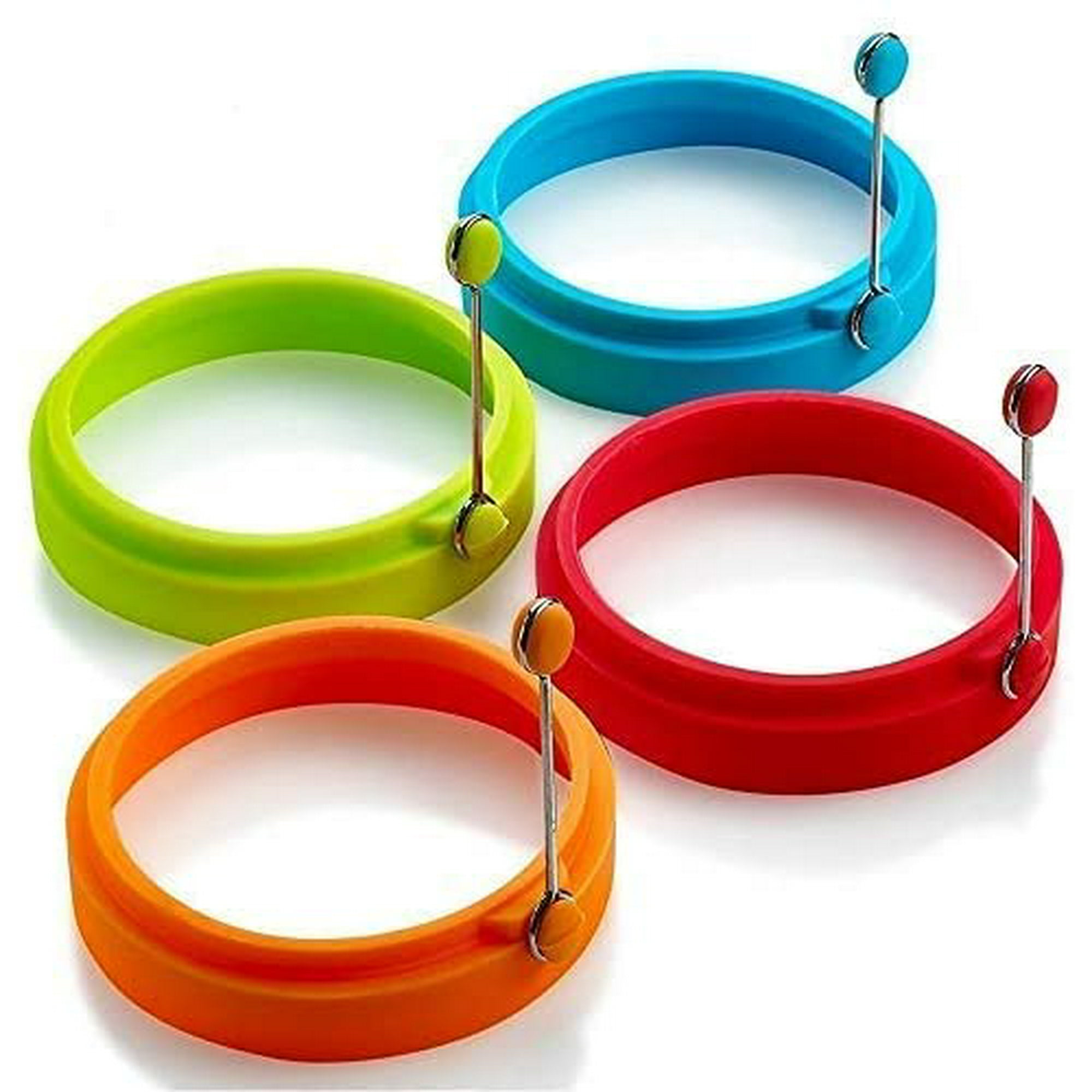 New Silicone Egg Ring Egg Rings Non Stick Egg Cooking Rings Perfect Fried Egg Mold or Pancake Rings 4Pcs Walmart