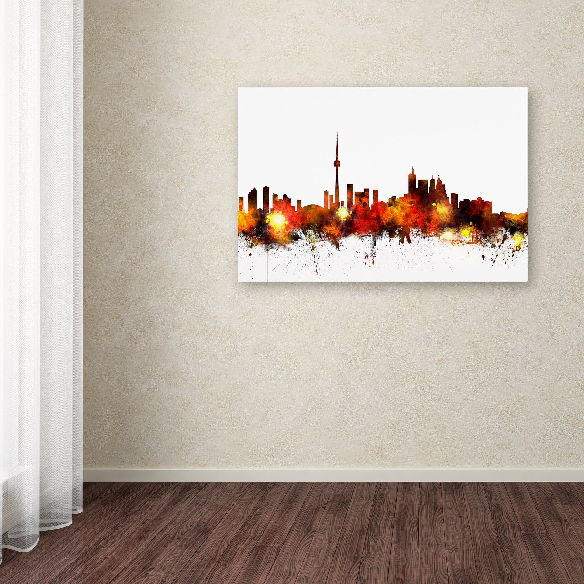Trademark Fine Art "Toronto Canada Skyline III" Canvas Art by Michael Tompsett