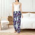 thumbnail image 4 of Fotbe Purple Marble Texture Pantalones de Pijama para Mujer, Pantalones de Dormir, Pantalones Pj con Cordón y Bolsillos-Large, 4 of 6