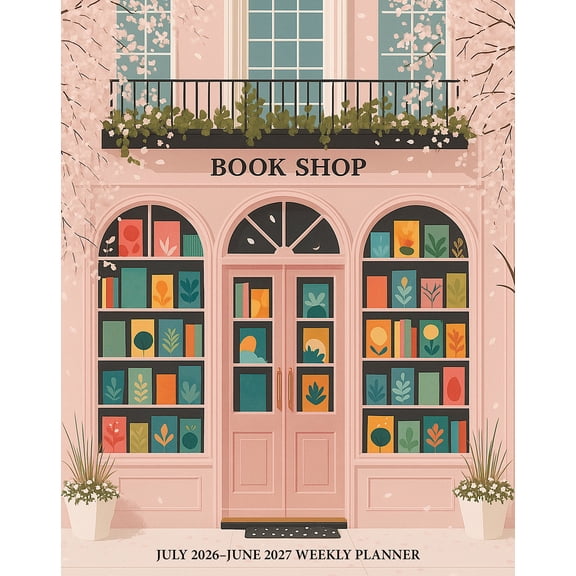2026-2027 Willow Creek 7.5" x 9.5" Academic Weekly & Monthly Planner, Bookshop of Dreams (65471)