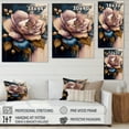 thumbnail image 4 of Designart Decadent Pink And Blue Roses I Canvas Wall Art, 4 of 5