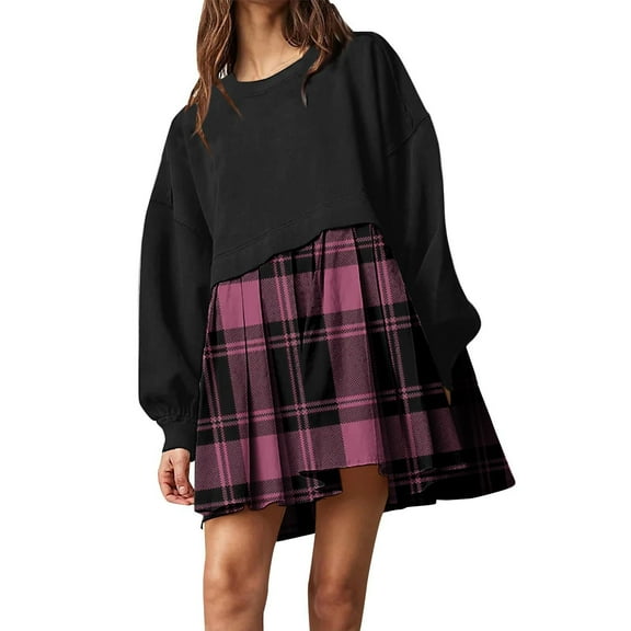 Sngxgn Women's Pencil Dress Office Work Dresses Party(Hot Pink,L)