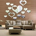 thumbnail image 4 of Billuyoard 16 unids/set autoadhesivo amor corazón espejo pegatina acrílico 3D espejo papel tapiz DIY extraíble pegatinas de pared de salón Decoración del hogar, 4 of 6