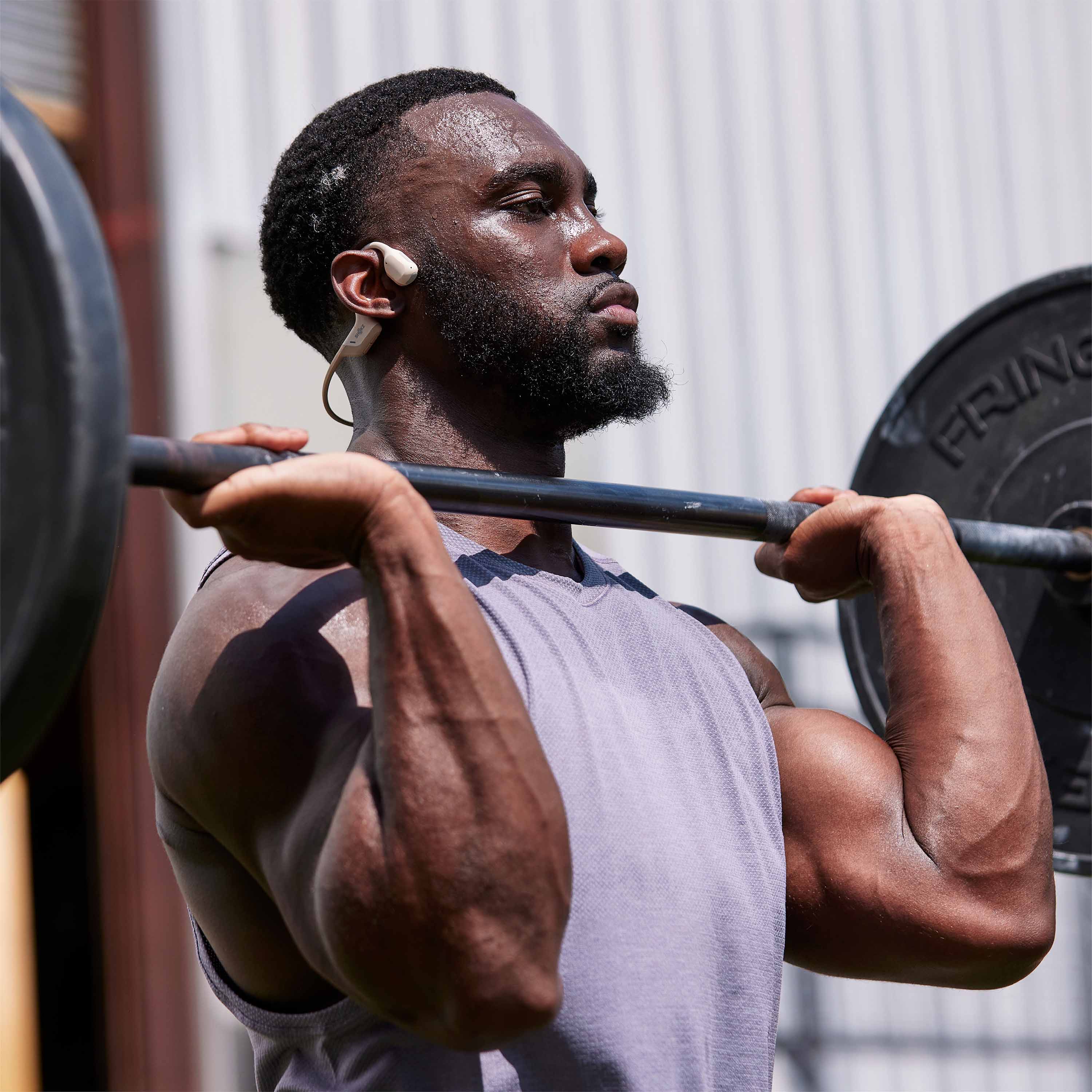 Shokz OpenRun Pro – Premium Bone Conduction Headphones - Mini - Beige