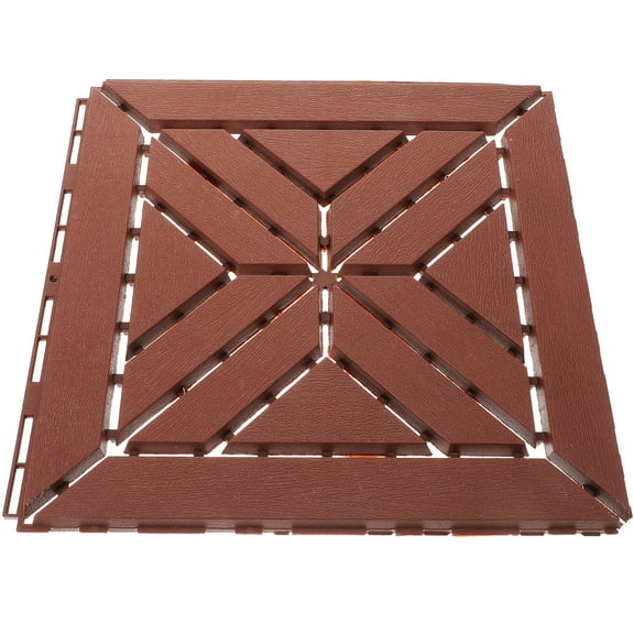 Raindrops Wear Resistant Brown Interlocking Deck Tiles for Garden Balcony and Outdoor Use