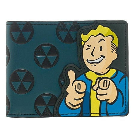 Bethesda Fallout 4 Vault Boy Appliqu With Embossing Bi Fold Wallet Costume Accessory