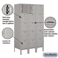 thumbnail image 4 of 12" Wide Five Tier Box Style Standard Metal Locker - 3 Wide - 5 Feet High - 18 Inches Deep - Gray - Unassembled, 4 of 4
