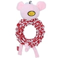 thumbnail image 4 of Dog Christmas Gift Knottie Ring Pig in Blanket Plush Rope Squeaky Play Toy, 4 of 4