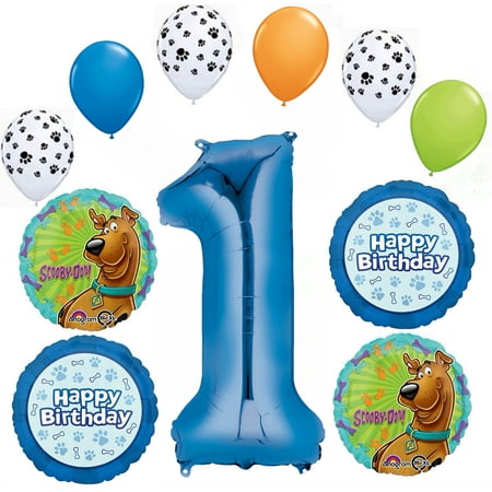 Anagram Scooby Dooby Doo 1st Birthday Party Supplies 11 pc Balloon Bouquet Decorations