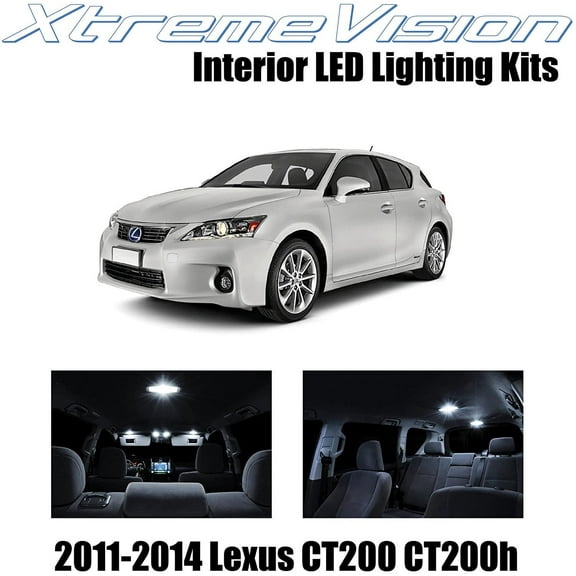 XtremeVision Interior LED for Lexus CT200h CT200 2011-2014 8 pcs Pure White Interior LED Kit Installation Tool