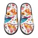 thumbnail image 1 of Balery Flowers Birds And Butterflies Pantuflas de Casa de Felpa Silenciosas con Diseño Estampado, Zapatillas Cómodas Antideslizantes de Algodón para Interior-Medium, 1 of 8