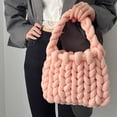 thumbnail image 1 of Bolso tejido para mujer | Bolso estilo crochet | Bolso de hombro artesanal | Bolso tote lavable de PU para uso diario | Bolso cruzado informal para ir de compras, al trabajo y a viajar, 1 of 6