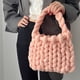 thumbnail image 1 of Bolso tejido para mujer | Bolso estilo crochet | Bolso de hombro artesanal | Bolso tote lavable de PU para uso diario | Bolso cruzado informal para ir de compras, al trabajo y a viajar, 1 of 6