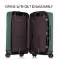 thumbnail image 5 of New Waterproof No Disassembly Required PVC Transparent Luggage Dust Cover Suitcase Cover Travel Wrap Luggage Cover Clear Luggage Protector GREEN 20INCH, 5 of 8
