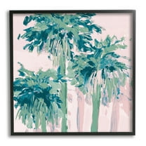 Stupell Industries Abstract Palms Trees Botanical & Floral Painting Black Framed Art Print Wall Art, 24 x 24