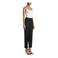 thumbnail image 2 of Anne Klein Womens Pleated High Rise Trouser Pants Black L, 2 of 2