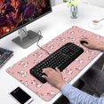 thumbnail image 2 of Long Mouse Pads for Desk,Pink Cow Heart Pattern Desk Mats on Top Of Desks, Desk Mouse Pad Extra Large with 3mm Non-Slip Base and Stitched Edge for Gaming,Office,Work,Home 31.5"x15.7", 2 of 6