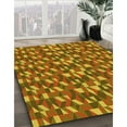 thumbnail image 2 of Ahgly Company Indoor Square Patterned Mahogany Brown Area Rugs, 7' Square, 2 of 6