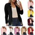 thumbnail image 2 of BiZtdJrK Blazer de Travail pour Femmes, Mode Automne, Décontracté, Manches Longues, Veste Habillée, Noir, Cadeaux pour Filles, 2 of 8