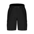 thumbnail image 2 of Chiccall Mens Cotton Linen Shorts with Elastic Waist and Drawstring Casual Solid Summer Beach Workout Cargo Shorts, 2 of 4