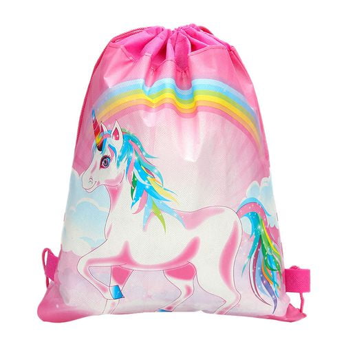 Unicorn Gift Bag Surprise Girl Drawstring Gym Bag Swim Sports Backpack 
