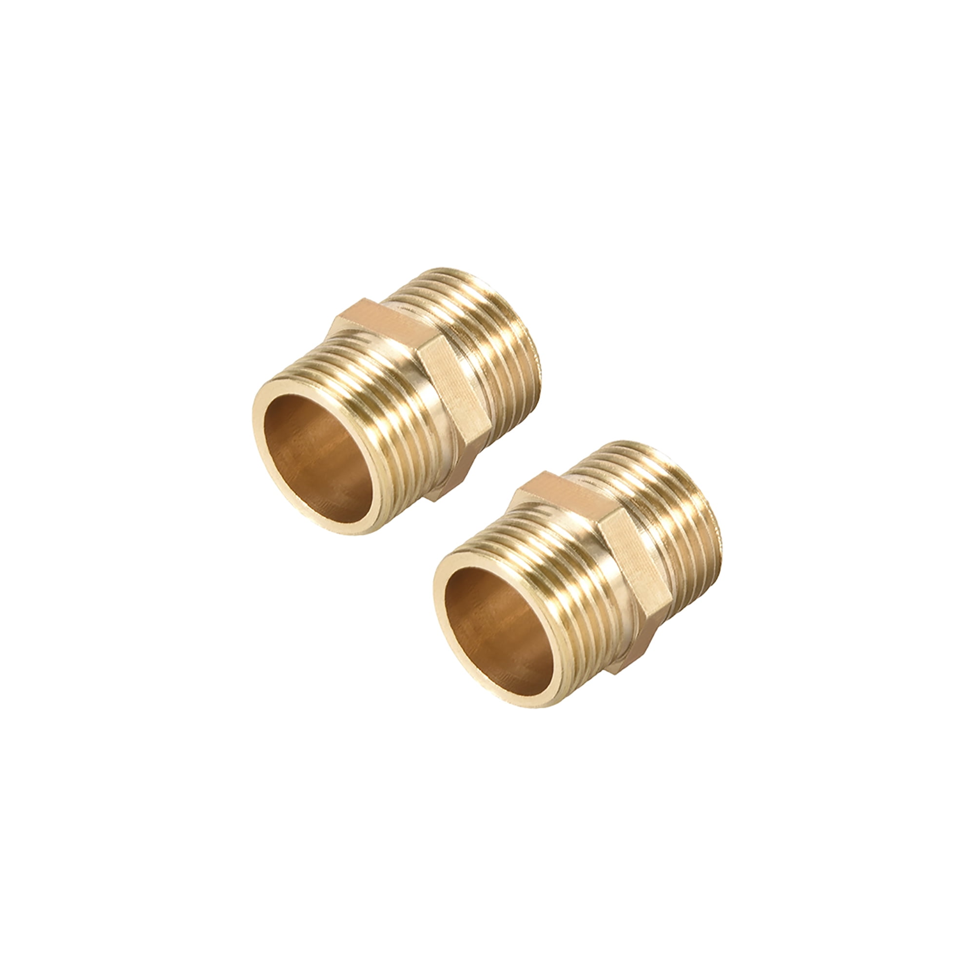 1/8 PT Male to Female Thread Brass Straight Hex Nipples Pipe Connector 10 Pcs 