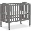 GAHACONNIE 2 in 1 Portable Folding Stationary Side Crib in Espresso Greenguard Gold Certified 40x26x38 Inch (Pack of 1)