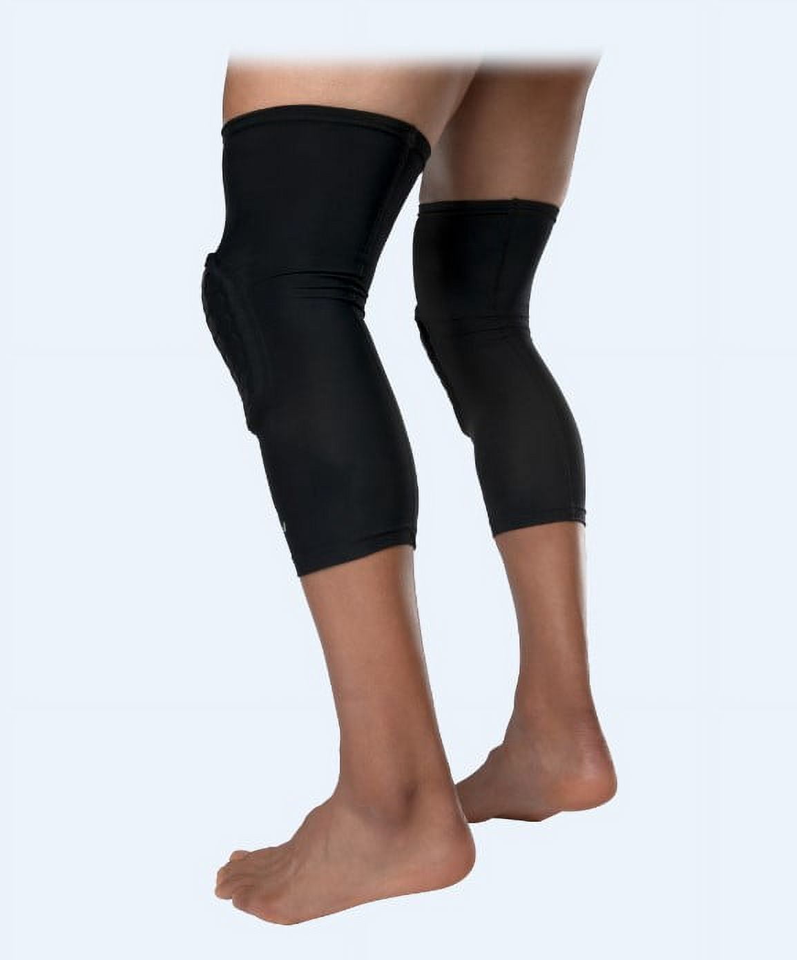 Padded Knee/Shin Leg Sleeve Set x2 (BLACK) - Hagan Hockey