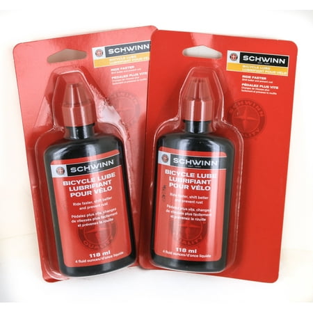 - QTY 2 Schwinn. 4 oz. Bottles Bicycle Bike Chain Lube Lubricant Oil New