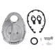 thumbnail image 1 of Cubierta de cadena de distribución para Chevy SBC Small Block 265 283 305 327 350 383 Motores Kit de cubierta de cadena de distribución de aluminio pulido con juntas y tornillos, 1 of 6